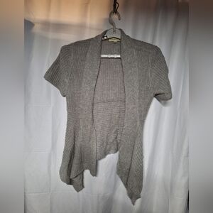 Gray Open-Front Women's Sweater